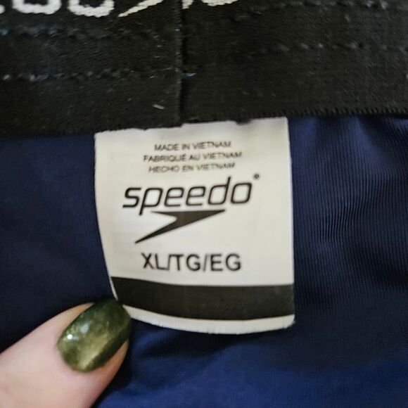 Speedo Men's XL Turquoise Blue Swim Trunks Pockets Lined Summer - Picture 3 of 7